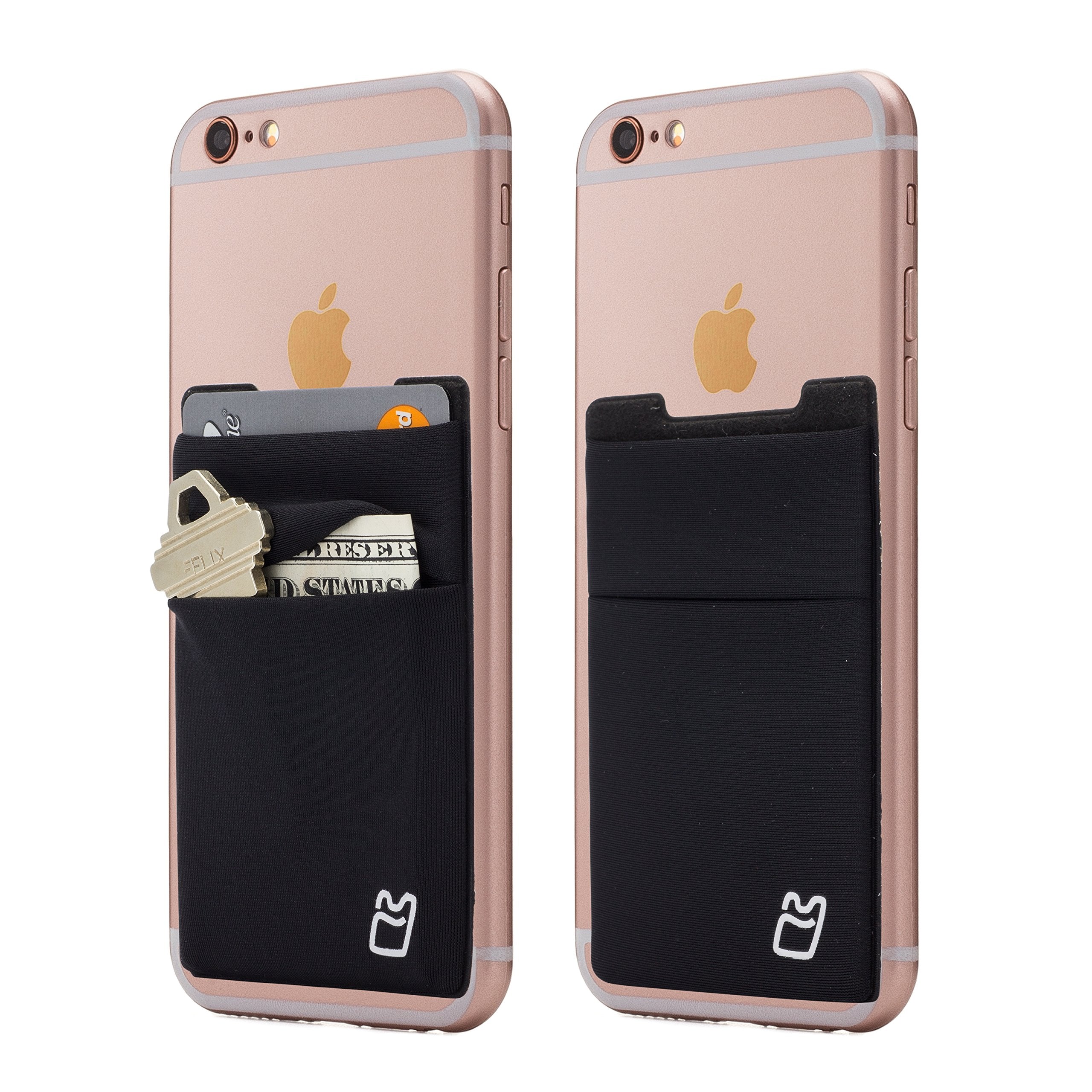 Cardly Wallet | Card And Money Holder For Cell Phone | Sticks On Case (Black 2)